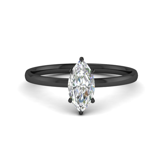 Marquise Shaped 4 Prong Classic Solitaire Ring