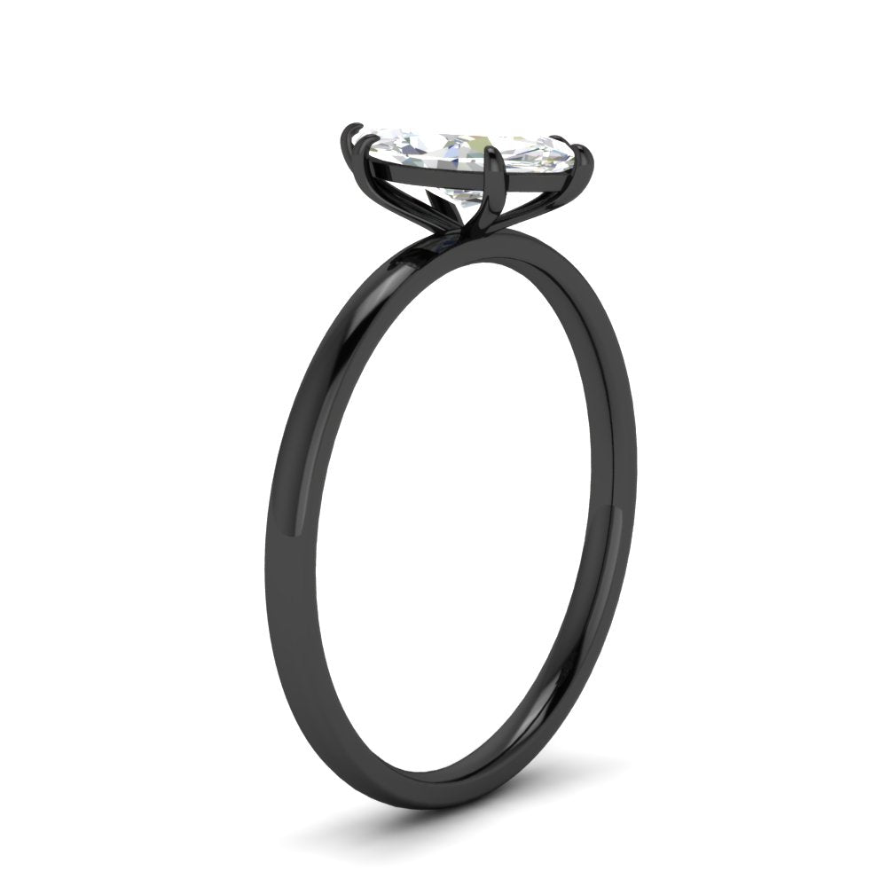 Marquise Shaped 4 Prong Classic Solitaire Ring