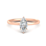 Load image into Gallery viewer, Marquise Shaped 4 Prong Classic Solitaire Ring
