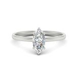 Load image into Gallery viewer, Marquise Shaped 4 Prong Classic Solitaire Ring
