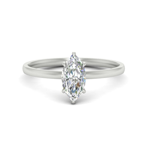Marquise Shaped 4 Prong Classic Solitaire Ring