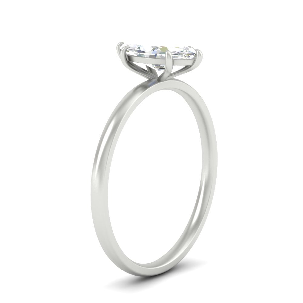 Marquise Shaped 4 Prong Classic Solitaire Ring
