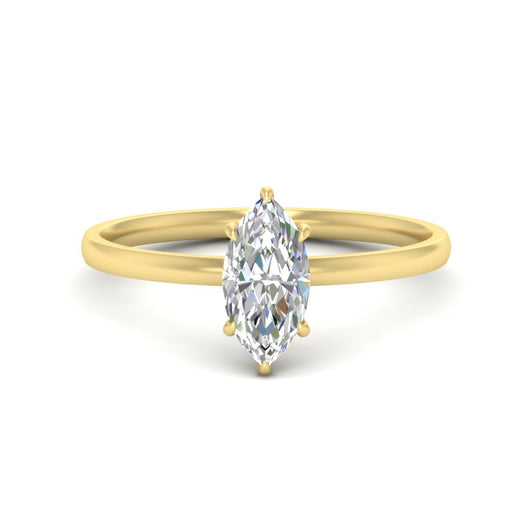 Marquise Shaped 4 Prong Classic Solitaire Ring