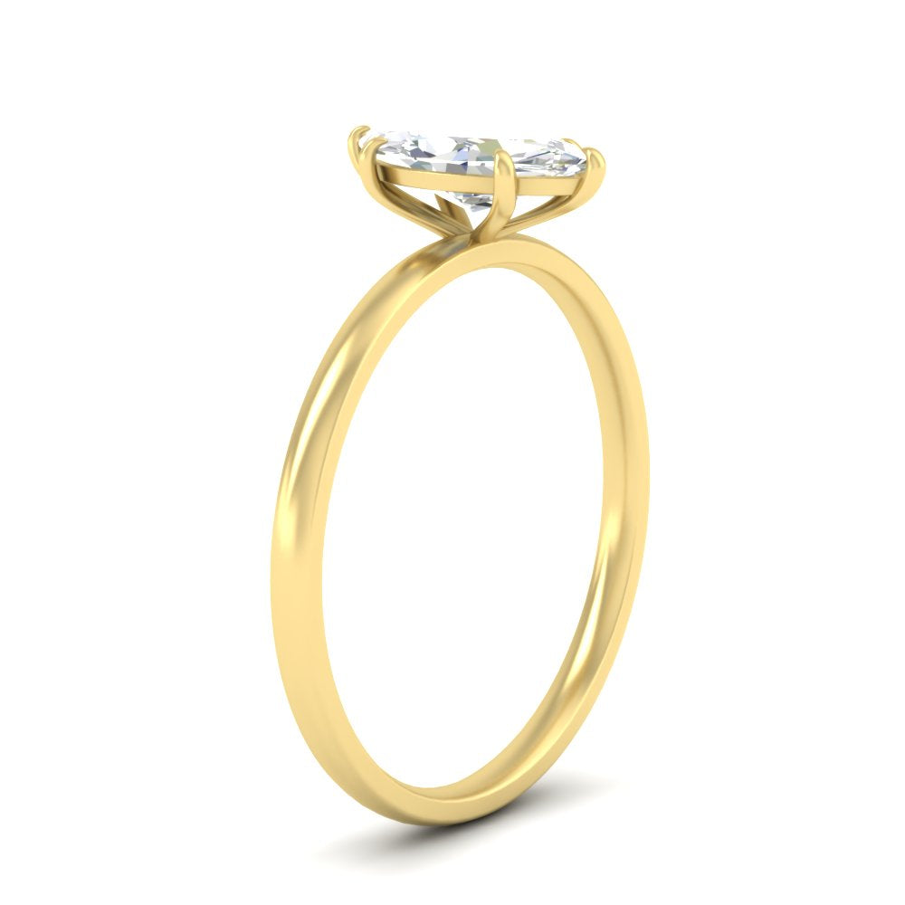 Marquise Shaped 4 Prong Classic Solitaire Ring