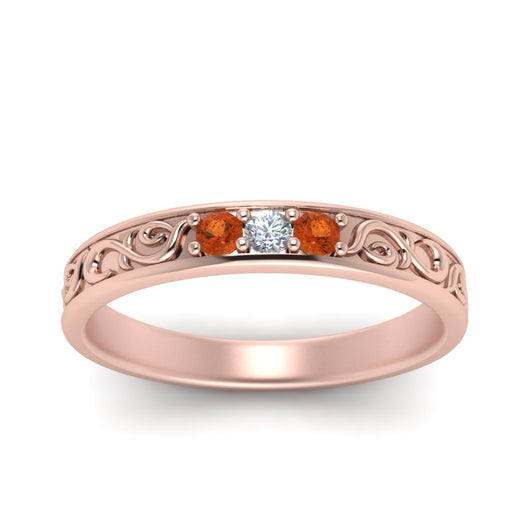 Classic Mens 3 Stone Wedding Band