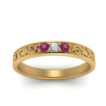 Load image into Gallery viewer, Classic Mens 3 Stone Wedding Band