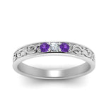 Load image into Gallery viewer, Classic Mens 3 Stone Wedding Band