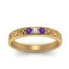 Load image into Gallery viewer, Classic Mens 3 Stone Wedding Band