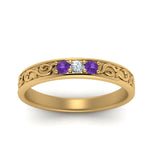 Load image into Gallery viewer, Classic Mens 3 Stone Wedding Band