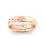 Load image into Gallery viewer, classic-mens-blue-topaz-wedding-ring-in-rose-gold-fdm8406bgicbltoangle5-nl-rg

