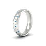 Load image into Gallery viewer, classic-mens-blue-topaz-wedding-ring-in-white-gold-fdm8406bgicbltoangle2-nl-wg
