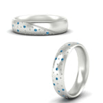 Load image into Gallery viewer, classic-mens-blue-topaz-wedding-ring-in-white-gold-fdm8406bgicbltoangle3-nl-wg
