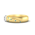 Load image into Gallery viewer, classic-mens-blue-topaz-wedding-ring-in-yellow-gold-fdm8406bgicblto-nl-yg-hw

