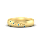 Load image into Gallery viewer, classic-mens-blue-topaz-wedding-ring-in-yellow-gold-fdm8406bgicblto-nl-yg
