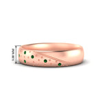 Load image into Gallery viewer, classic-mens-emerald-wedding-ring-in-rose-gold-fdm8406bgemgr-nl-rg-hw
