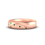 Load image into Gallery viewer, classic-mens-emerald-wedding-ring-in-rose-gold-fdm8406bgemgr-nl-rg
