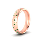 Load image into Gallery viewer, classic-mens-emerald-wedding-ring-in-rose-gold-fdm8406bgemgrangle2-nl-rg
