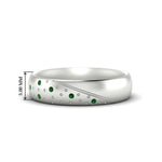 Load image into Gallery viewer, classic-mens-emerald-wedding-ring-in-white-gold-fdm8406bgemgr-nl-wg-hw
