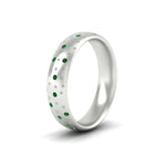 Load image into Gallery viewer, classic-mens-emerald-wedding-ring-in-white-gold-fdm8406bgemgrangle2-nl-wg
