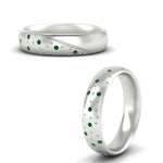 Load image into Gallery viewer, classic-mens-emerald-wedding-ring-in-white-gold-fdm8406bgemgrangle3-nl-wg
