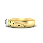 Load image into Gallery viewer, classic-mens-emerald-wedding-ring-in-yellow-gold-fdm8406bgemgr-nl-yg-hw
