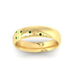 Load image into Gallery viewer, classic-mens-emerald-wedding-ring-in-yellow-gold-fdm8406bgemgrangle5-nl-yg
