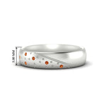 Load image into Gallery viewer, classic-mens-orange-sapphire-wedding-ring-in-white-gold-fdm8406bgsaor-nl-wg-hw
