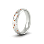Load image into Gallery viewer, classic-mens-orange-sapphire-wedding-ring-in-white-gold-fdm8406bgsaorangle2-nl-wg
