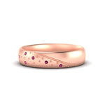Load image into Gallery viewer, classic-mens-pink-sapphire-wedding-ring-in-rose-gold-fdm8406bgsadrpi-nl-rg
