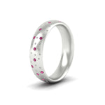 Load image into Gallery viewer, classic-mens-pink-sapphire-wedding-ring-in-white-gold-fdm8406bgsadrpiangle2-nl-wg
