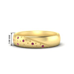 Load image into Gallery viewer, classic-mens-pink-sapphire-wedding-ring-in-yellow-gold-fdm8406bgsadrpi-nl-yg-hw

