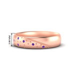 Load image into Gallery viewer, classic-mens-purple-topaz-wedding-ring-in-rose-gold-fdm8406bgvito-nl-rg-hw
