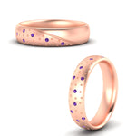 Load image into Gallery viewer, classic-mens-purple-topaz-wedding-ring-in-rose-gold-fdm8406bgvitoangle3-nl-rg
