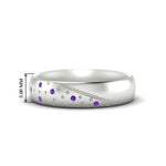 Load image into Gallery viewer, classic-mens-purple-topaz-wedding-ring-in-white-gold-fdm8406bgvito-nl-wg-hw

