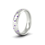 Load image into Gallery viewer, classic-mens-purple-topaz-wedding-ring-in-white-gold-fdm8406bgvitoangle2-nl-wg
