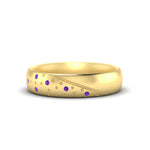 Load image into Gallery viewer, classic-mens-purple-topaz-wedding-ring-in-yellow-gold-fdm8406bgvito-nl-yg
