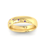 Load image into Gallery viewer, classic-mens-purple-topaz-wedding-ring-in-yellow-gold-fdm8406bgvitoangle5-nl-yg
