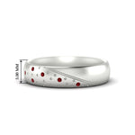 Load image into Gallery viewer, classic-mens-ruby-wedding-ring-in-white-gold-fdm8406bgrudr-nl-wg-hw

