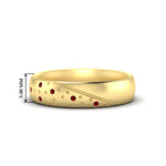 Load image into Gallery viewer, classic-mens-ruby-wedding-ring-in-yellow-gold-fdm8406bgrudr-nl-yg-hw

