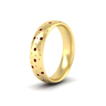 Load image into Gallery viewer, classic-mens-ruby-wedding-ring-in-yellow-gold-fdm8406bgrudrangle2-nl-yg
