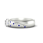 Load image into Gallery viewer, classic-mens-sapphire-wedding-ring-in-white-gold-fdm8406bgsabl-nl-wg-hw
