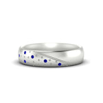 Load image into Gallery viewer, classic-mens-sapphire-wedding-ring-in-white-gold-fdm8406bgsabl-nl-wg
