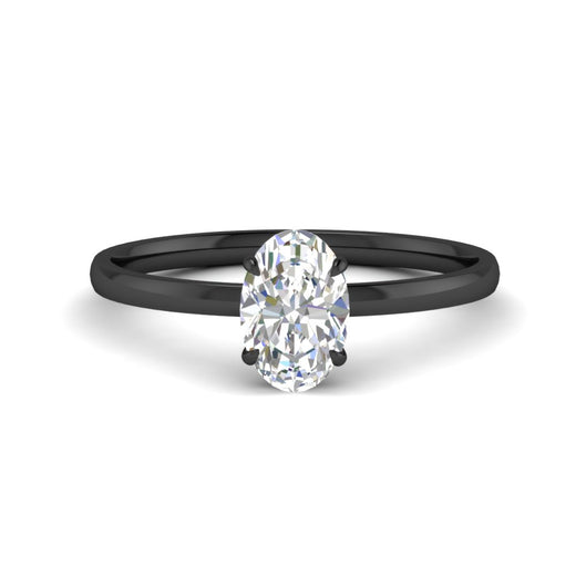 Oval Shaped 4 Prong Classic Solitaire Ring