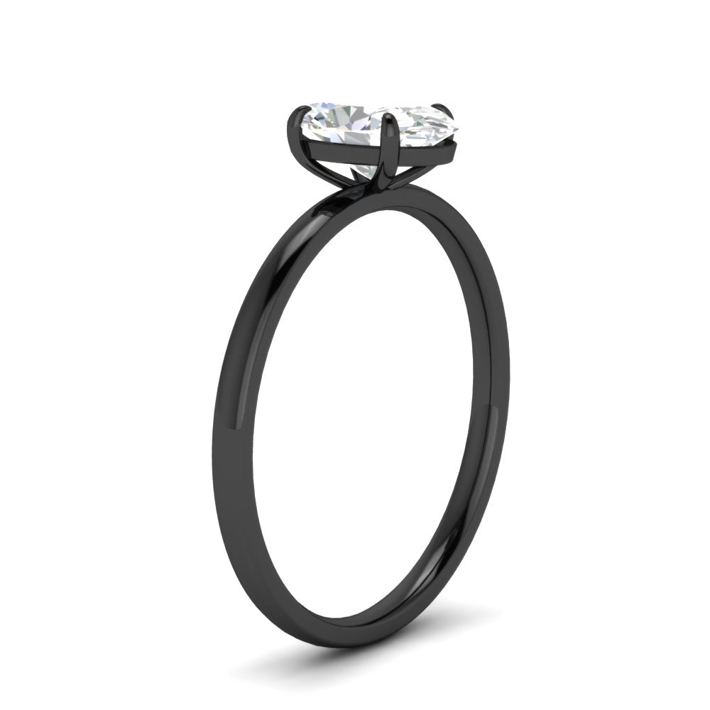 Oval Shaped 4 Prong Classic Solitaire Ring