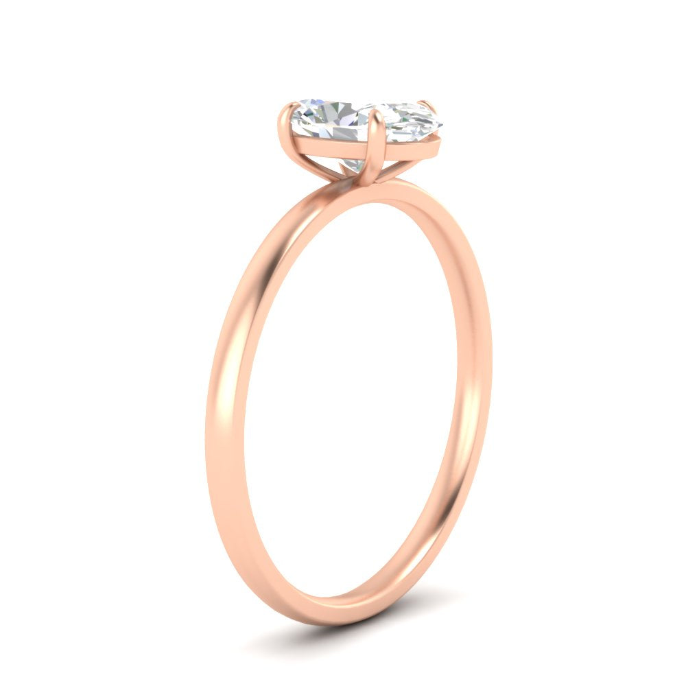 Oval Shaped 4 Prong Classic Solitaire Ring