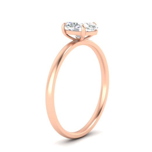 Oval Shaped 4 Prong Classic Solitaire Ring