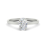 Load image into Gallery viewer, Oval Shaped 4 Prong Classic Solitaire Ring
