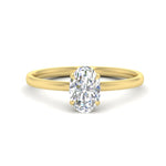 Load image into Gallery viewer, Oval Shaped 4 Prong Classic Solitaire Ring

