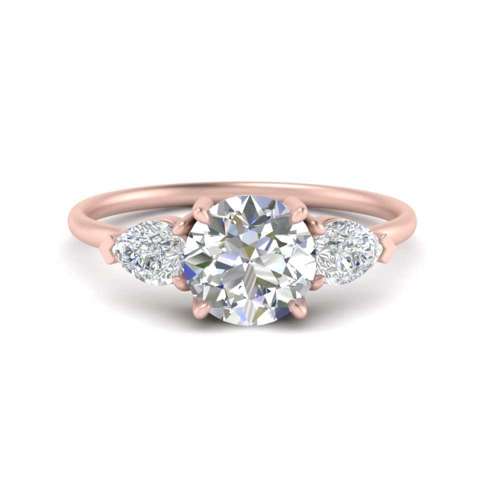 Classic Pear Three Stone Ring