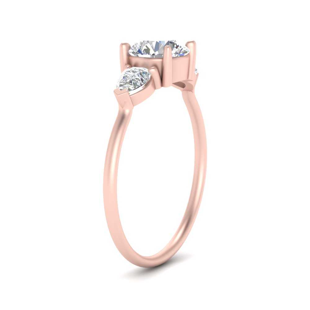 Classic Pear Three Stone Ring